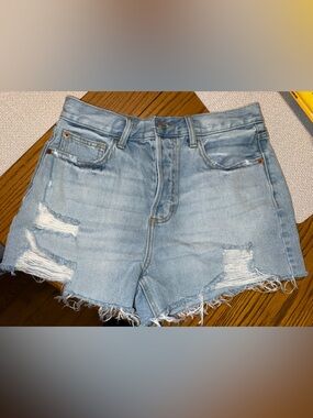 Cello Light Blue Denim Shorts with Contrast Stitching